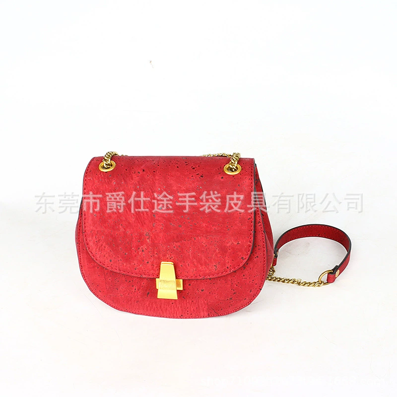 Новый простой пробковый цепной мешок красный охраны окружающей среды реального дерева сумка Творческий замок сумка