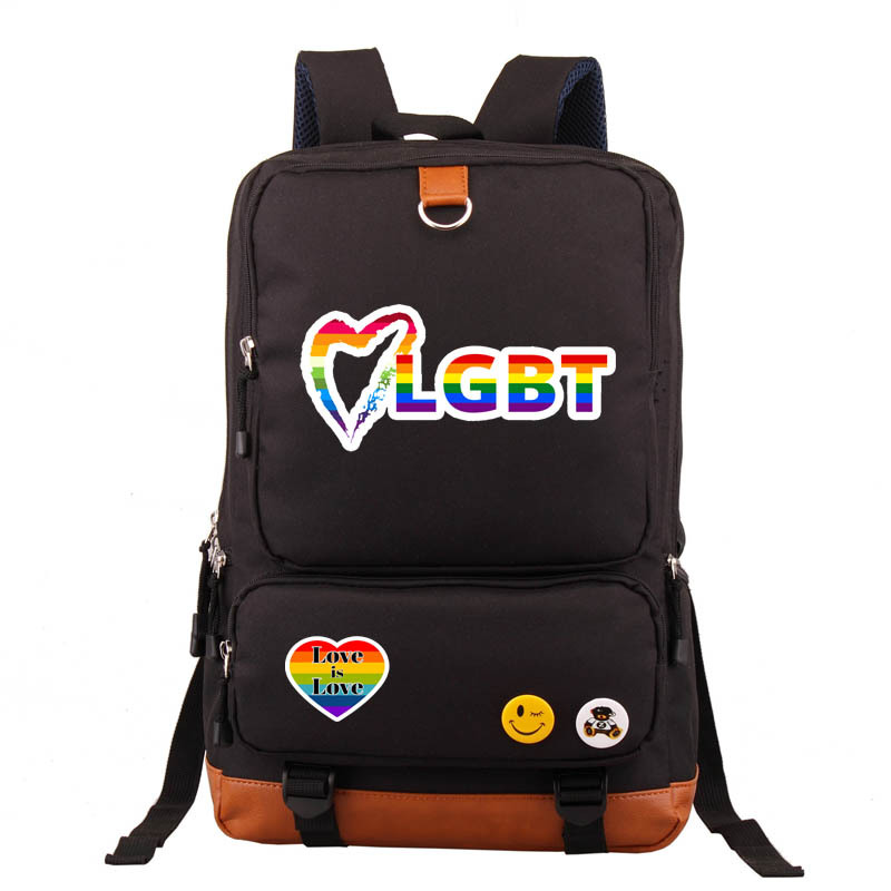 Waterproof 20 Inch Letter Rainbow Holiday Daily School Backpack display picture 23