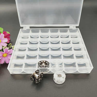 household factory Plastic Bobbin core Sewing machine Wire core Plastic Empty Box transparent Plastic Empty Box 36 Lattice spindle