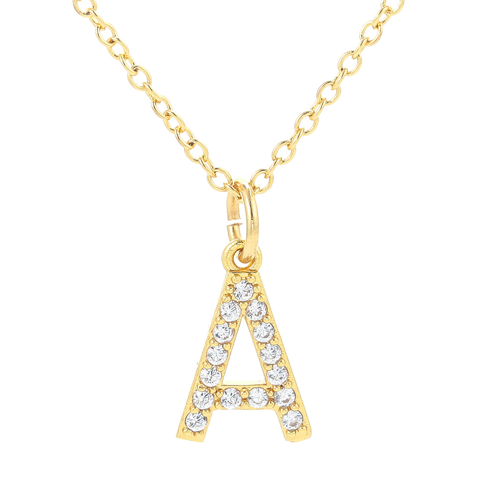 3g Weight Zircon Inlay Material Travel Occasion Copper Material Inlay Design Copper Inlaid Zircon Copper Necklaces 无