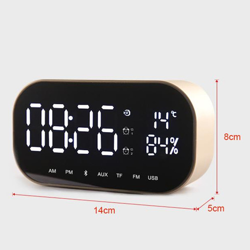 Yayunshi S2 Mirror Alarm Clock Small Speaker Subwoofer Clock Temperature Display Bluetooth Speaker Hot Selling Recommendation