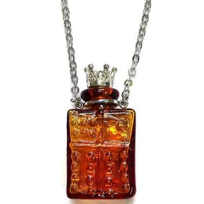 精油饰品网现货批发3ml容量琉璃精油瓶项链简约欧式项饰衣饰|ru