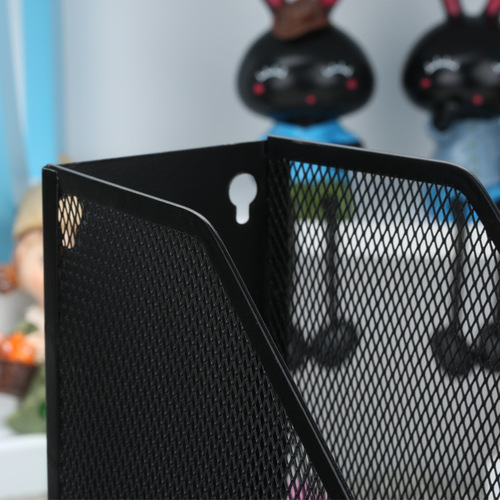 Desktop office supplies wire mesh flat magazine box single file box file basket file holder file rack magazine rack