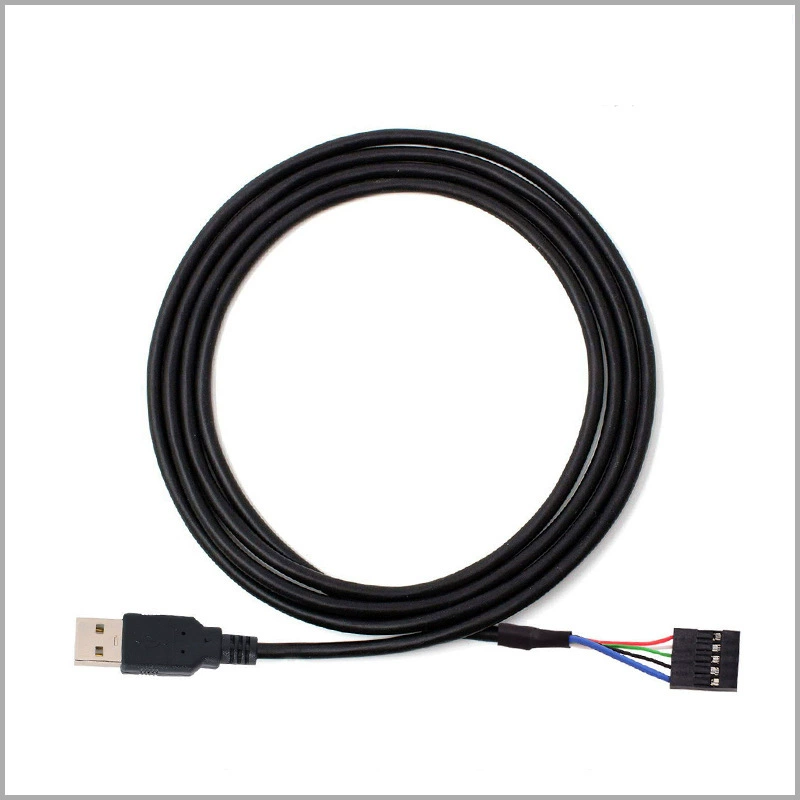 Дупонт 2.54 мм/1*5Pин к USB Gongtou Кабель данных 0.5м материнская плата 5 игл переход на USB2.0 A общая линия