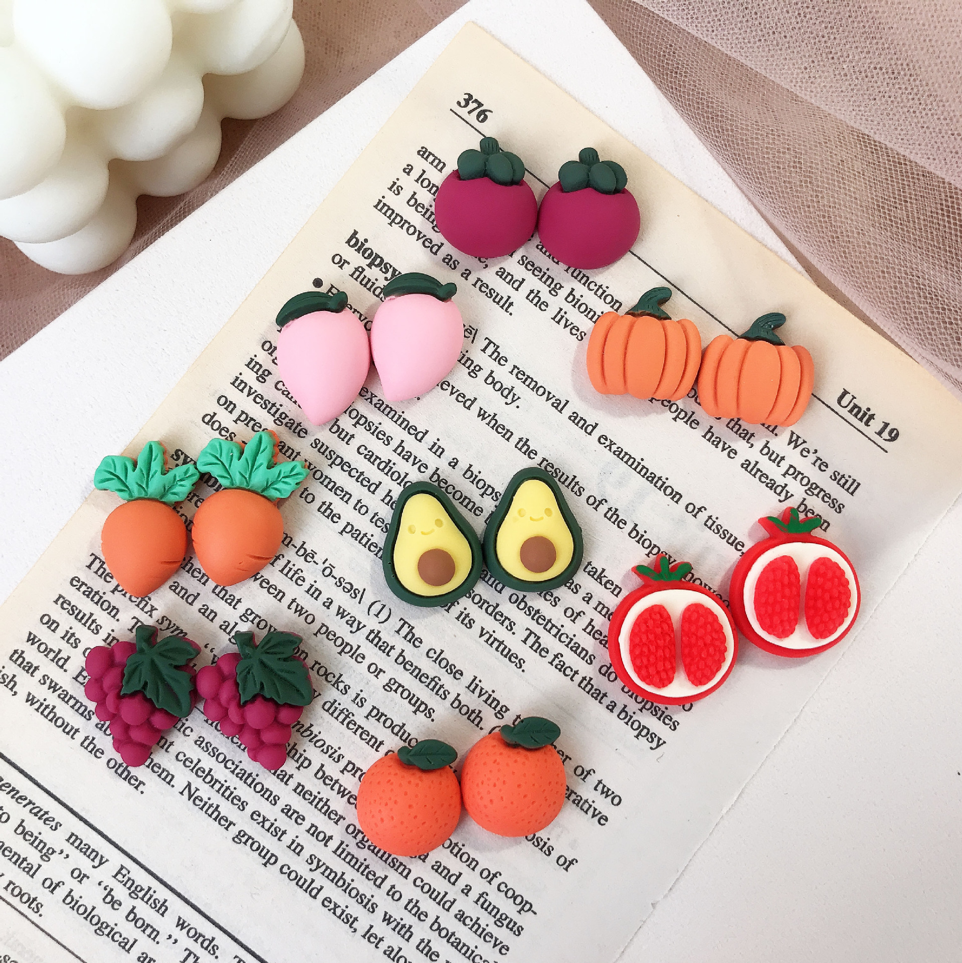 Mignon Fruit Résine Femmes Boucles D'oreilles 1 Paire display picture 1