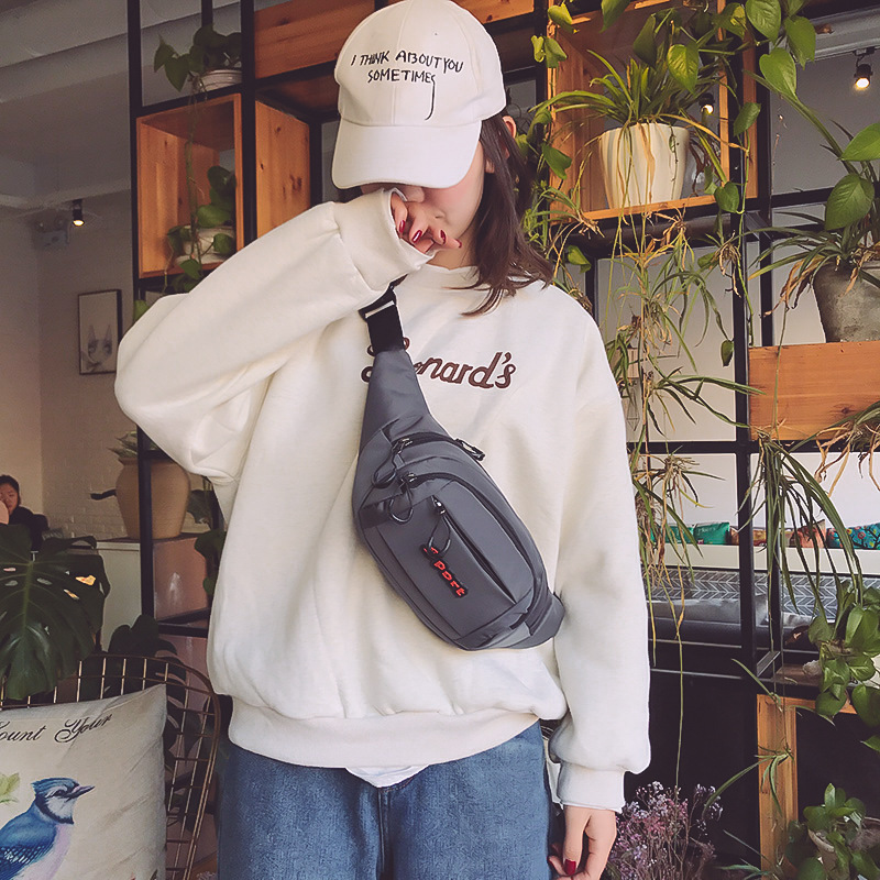 2021 nuevo bolso de cintura para hombres deportes al aire libre impermeable crossbody mochila coreano multifuncional bolsa de pecho de tela lavada de nylon