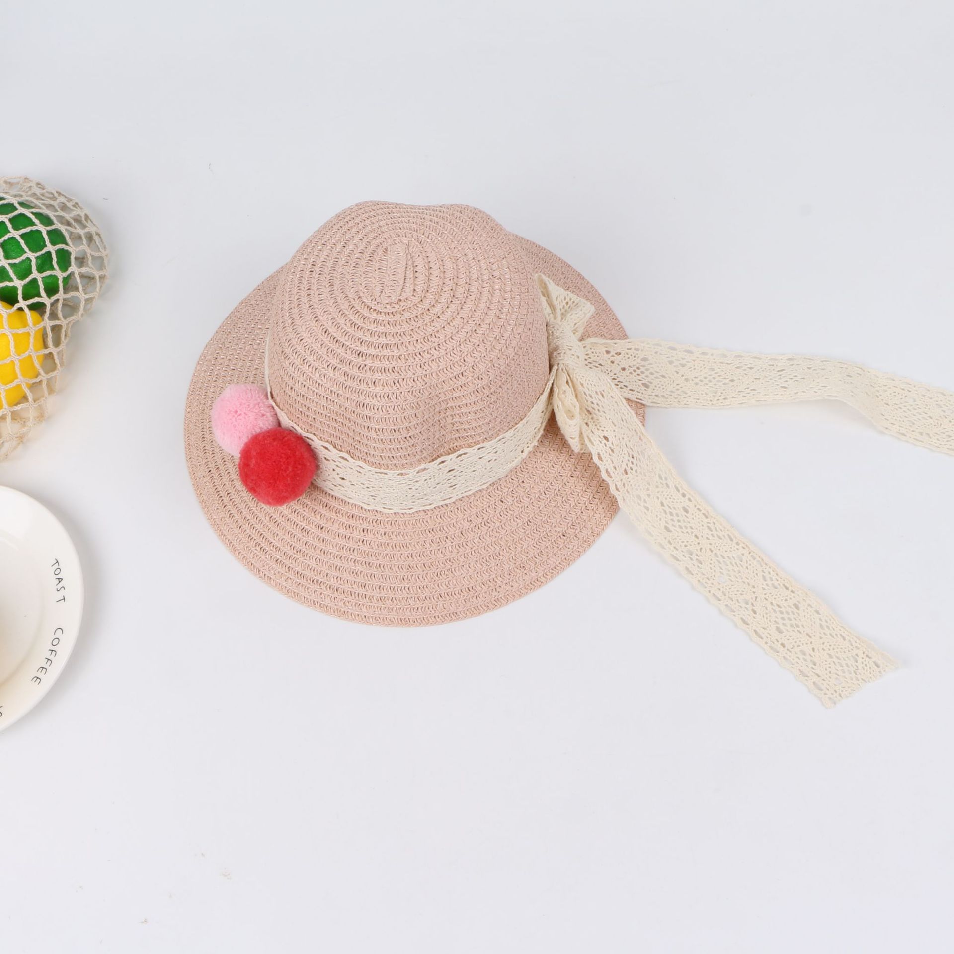 Summer New Style Straw Hat Children Sunscreen Sunshade Hat Side Beach Hat display picture 10