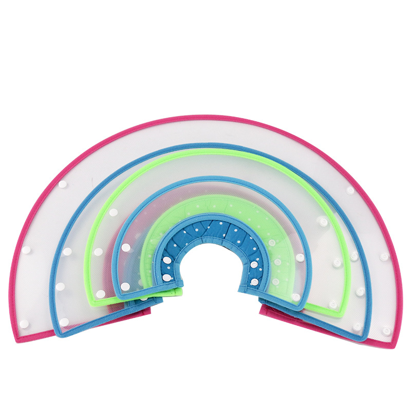 Colorido anillo de Elizabeth mascota perro gato transparente protector anti-mordedura anillo 4 tamaño mascota anti-mordedura gato cubierta de la cabeza