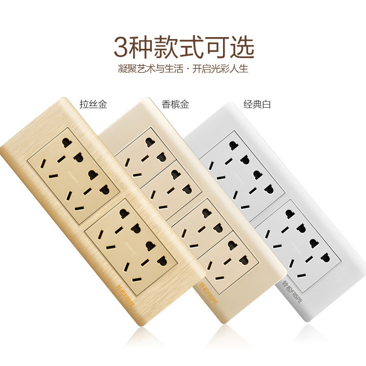 118 tipo de interruptor de pared socket fila enchufe Blanco panel de módulo de panel de interruptor de socket