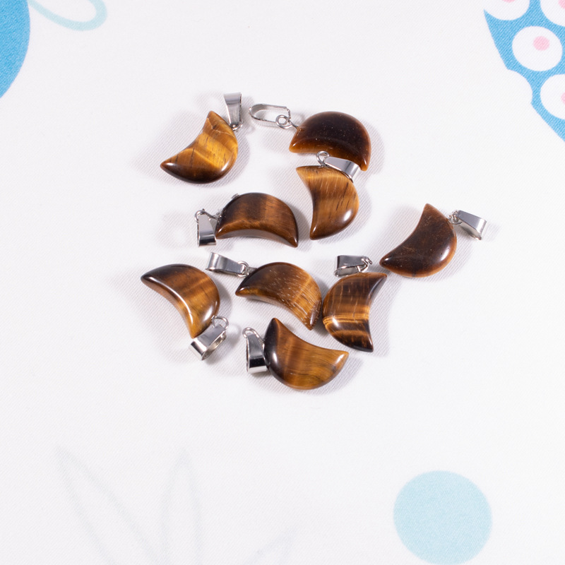 Fábrica al por mayor natural Rosa piedra Luna COLLAR COLGANTE DIY joyería haciendo pendientes accesorios de la joyería en stock