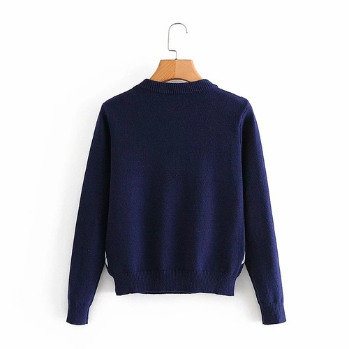 Diamond grid turtleneck sweater women's Instagram style casual blogger loose knit top versatile top