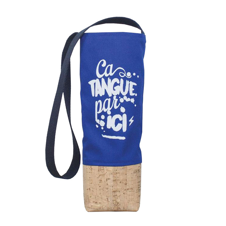 加密帆布拼接软木袋可定环保礼品酒袋单瓶装帆布红酒袋包装袋