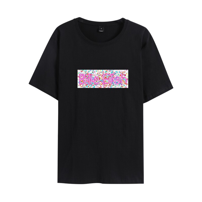 Cross-border European and American singer Billie Eilish new men's and women's round neck short sleeve t-shirt