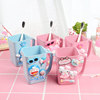 lovely Cartoon children Cups Parenting Handle Toothbrush cup baby Gargle Drinking glass Handle Cup Tooth-cylinder