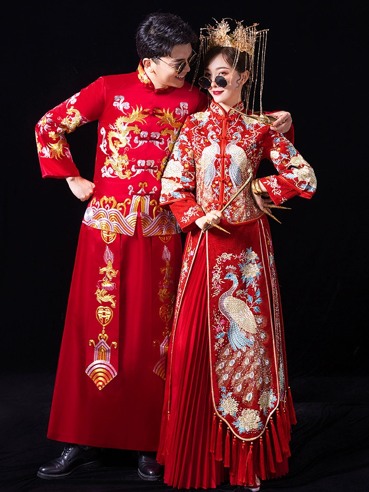 Платье Xiuhe Невесты 2021 Новое весеннее свадебное платье в китайском стиле Свадебное платье в китайском стиле Любезное платье Шоу-кимоно