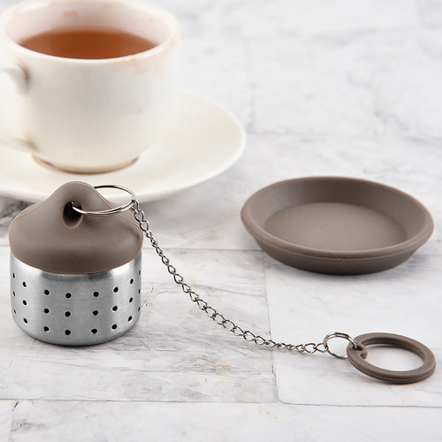 厂家不锈钢硅胶茶漏茶叶过滤器茶滤泡茶器茶隔咖啡隔茶艺工具