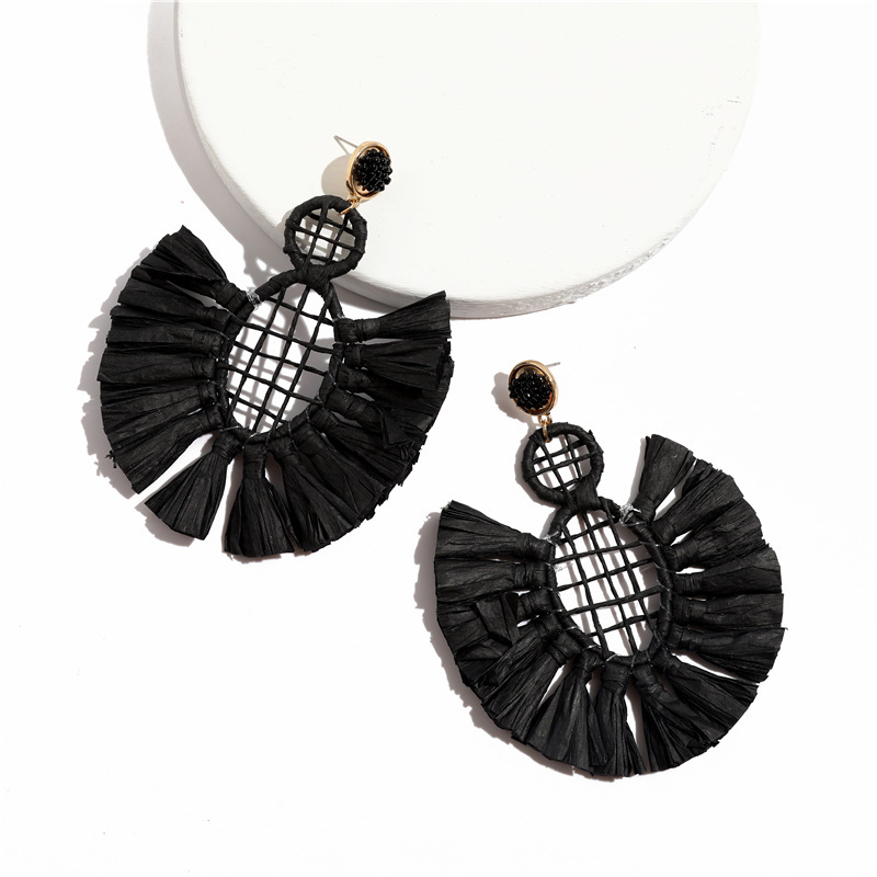 Casual Simple Style Geometric Raffia Women's Drop Earrings display picture 5