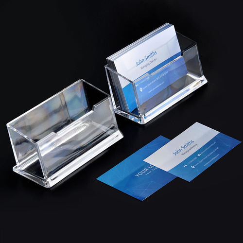 Transparent single-layer plastic business card holder for exhibition business desktop business card box simple double-layer three-layer business card holder card holder
