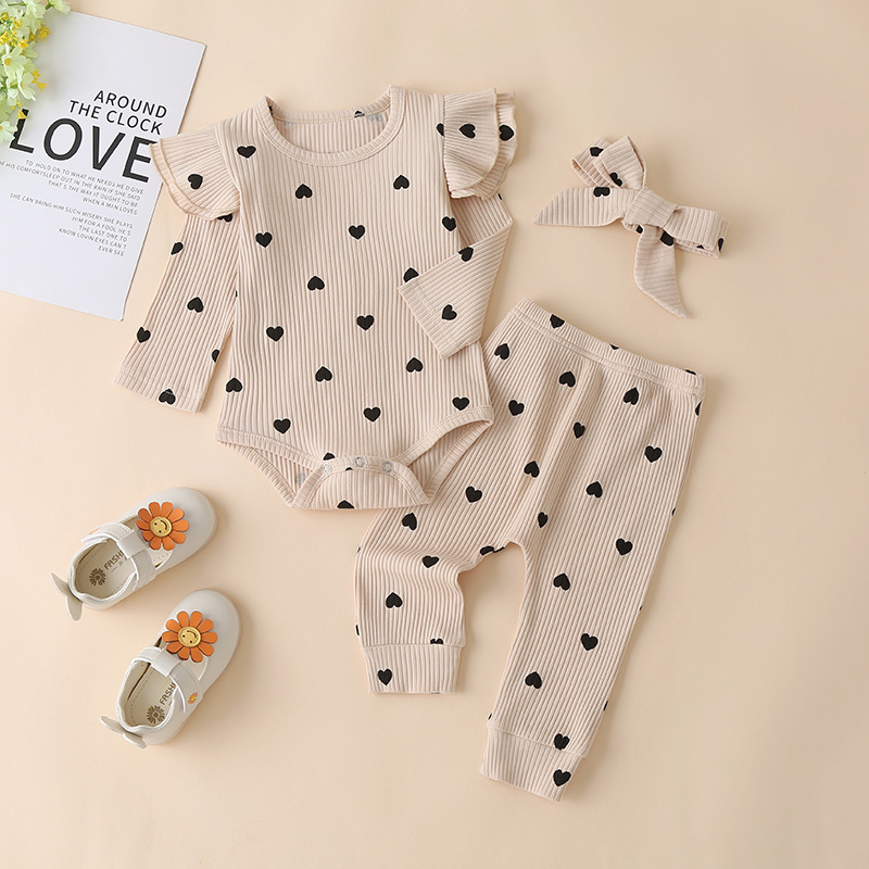 Fashion Polka Dots 100% Cotton Baby Clothing Sets display picture 4