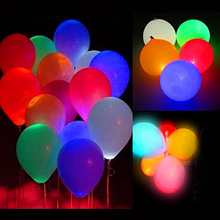 LED白色发光气球闪光气球夜光气球 婚礼聚会庆典酒吧演出气球批发