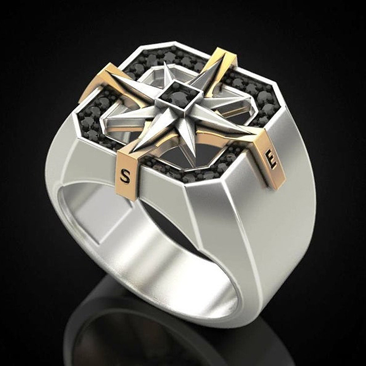 Men’s Vintage Signet Ring, Made Of High-quality Titanium Steel, Is Hypoallergenic, Tarnish-resistant And Suitable For Daily Wear. It Brings Timeless_voghion.com