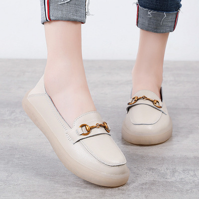 Spring Min Lang family Round goods in stock Solid currency Microfiber skin colour leisure time Microfiber skin daily Doug shoes