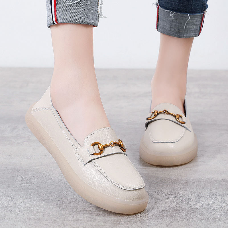 Spring Min Lang family Round goods in stock Solid currency Microfiber skin colour leisure time Microfiber skin daily Doug shoes