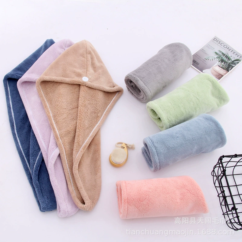 Coral hair towel, soft shower cap, wholesale, increased thickness