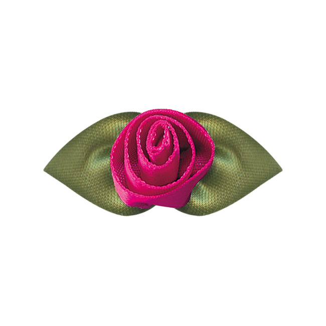 Yao Ming flor decoración cinta flor acabado melocotón corazón hoja de tres puntos rizado corazón flor ropa interior Decoración Accesorios cinta pequeña flor