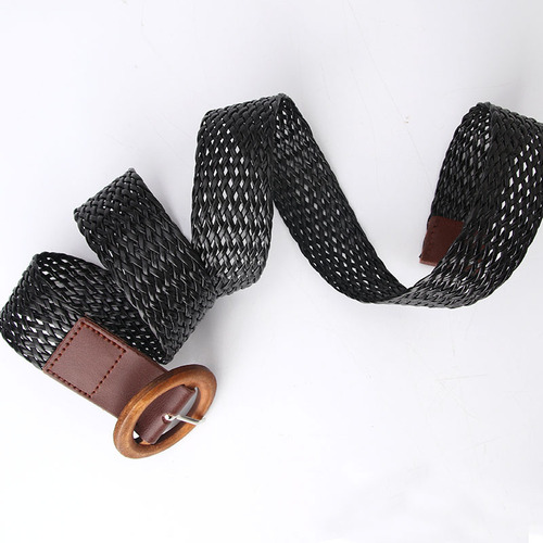 New women's woven belt trendy European and American style versatile dress decorative belt fashion trouser belt belt wholesale