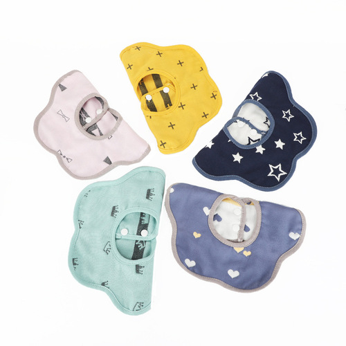 Baby Bib 360-degree Rotating Petal Napkin with 6-layer Cotton Gauze, Manufacturer Wholesale for Infants and Children