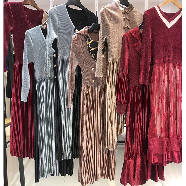 三金丝绒宅一生优雅气质连衣裙新款时尚女装修身显瘦裙子厂家批发