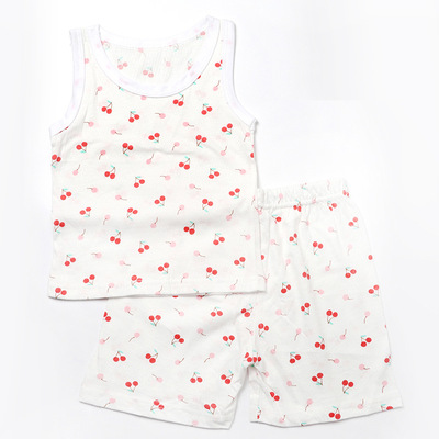 网眼宝宝背心短裤套装夏薄款小童无袖男女儿童背心套装两件套装潮