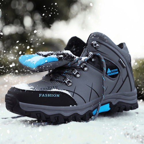 Cross-border large size 2020 winter new outdoor hiking shoes for men with warm padding and high-top sports hiking shoes for men
