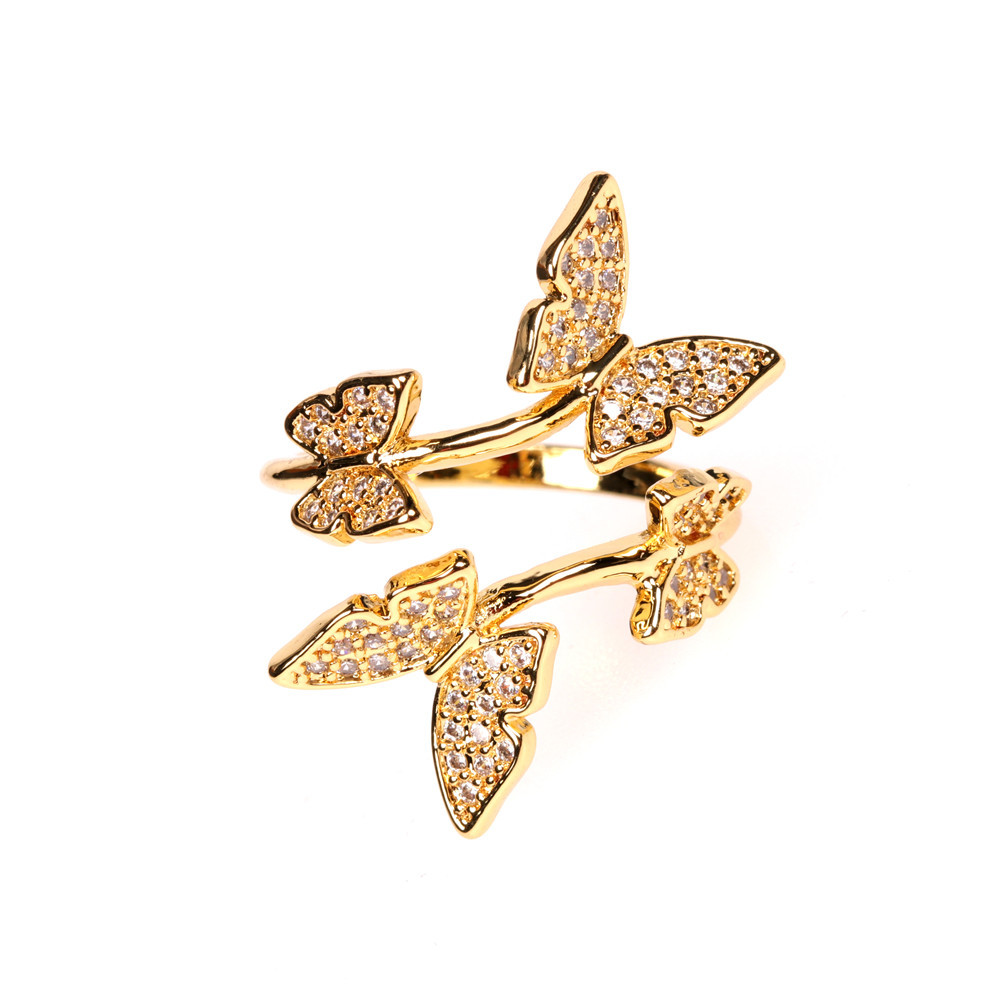 New Fashion Trend Open Ring Simple Exquisite Butterfly Ring Wholesale Nihaojewelry display picture 4