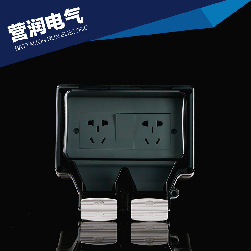 厂家直供 户外防水开关插座 明装防水开关插座 防水五孔插座