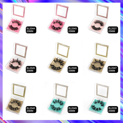 水貂毛假睫毛欧美浓密夸张眼睫毛跨境热销厂家直销不含盒