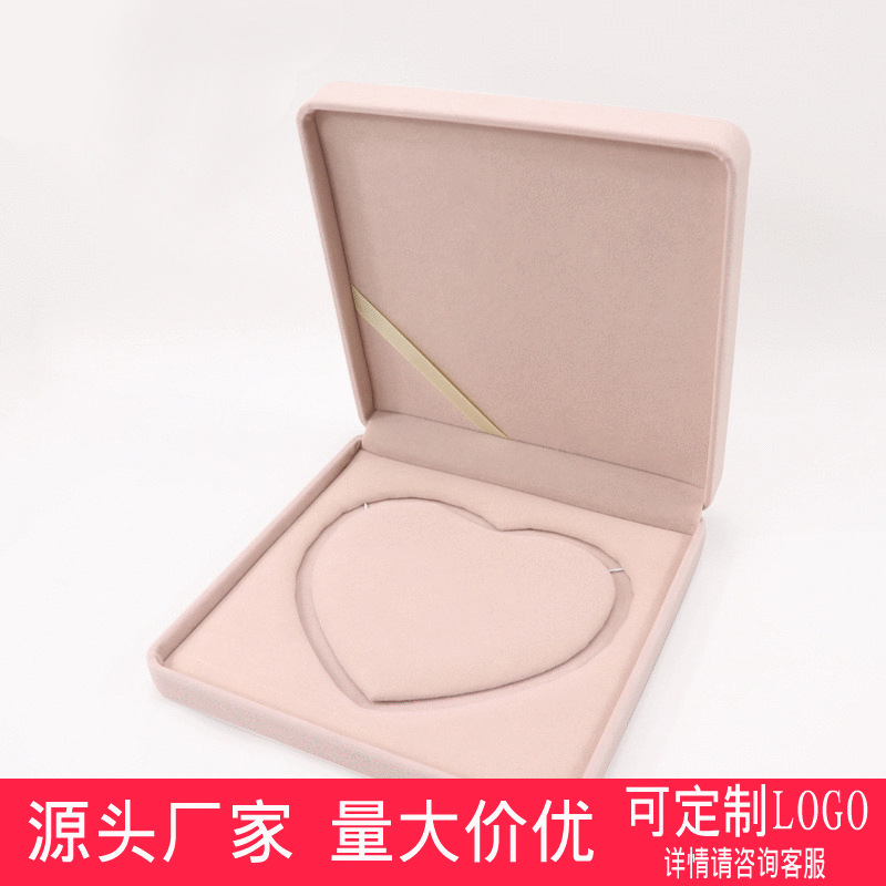 母亲节绒布珍珠项链盒 礼品收纳盒 首饰包装盒 珍珠项链套装盒