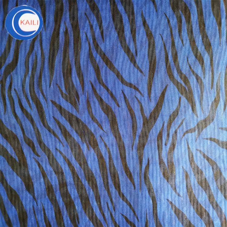 厂家小批量轻薄弹力印花面料 披肩女装打底睡衣内裤网纱数码印花