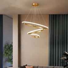 北歐全銅吊燈現代簡約創意個性卧室客廳燈美式餐廳家用魚線燈具