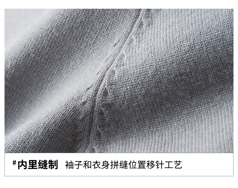 帮手描述图：半高领毛衣男装2020秋冬季针织衫中领厚款加绒打