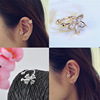 Crystal, earrings, mountain tea, ear clips, accessory, Korean style, no pierced ears, wholesale