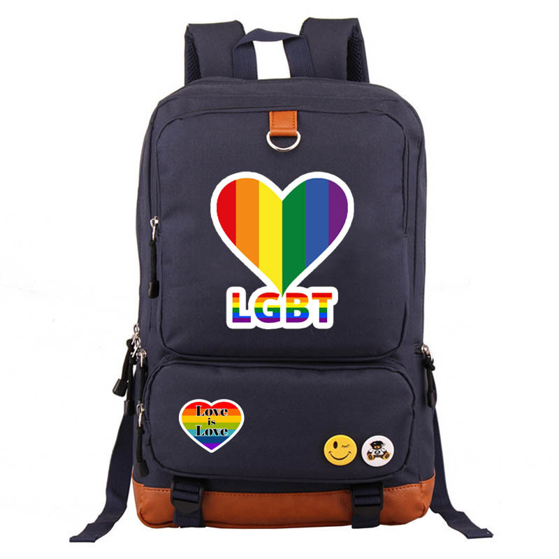 Wasserdicht 20 Zoll Brief Regenbogen Ferien Täglich Schulrucksack display picture 8