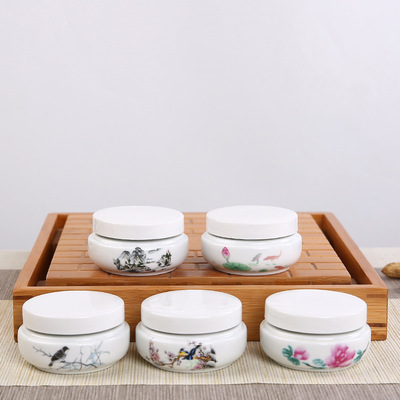 90ML便携陶瓷小号密封罐 茶叶蜂蜜液体罐 药丸胶囊香膏粉瓶可定制|ms
