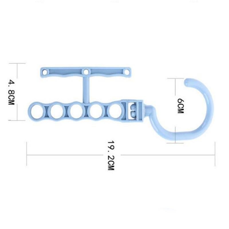 Hanger Rotated 360 Degrees Five-hole Magic Hanger Drying Hanger Wholesale display picture 6