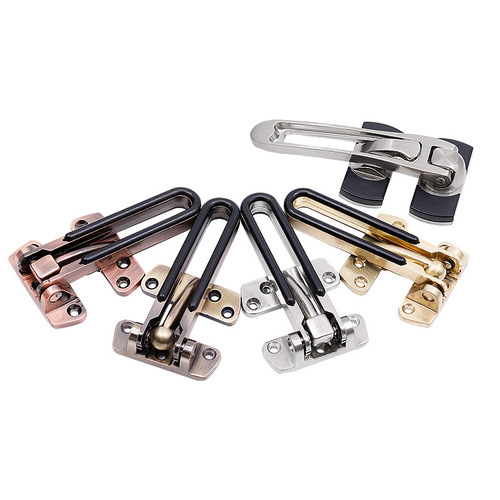 Hotel door anti-theft buckle zinc alloy large leather lock buckle hotel door bolt indoor security bolt bedroom anti-theft chain