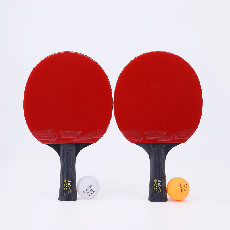 Four-star competition table tennis racket set man door competition high elastic table tennis racket training table tennis board factory direct sales
