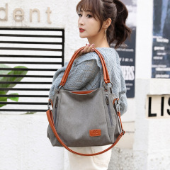 Canvas women's bag large capacity women's shoulder bag European and American simple versatile handbag crossbody casual bag