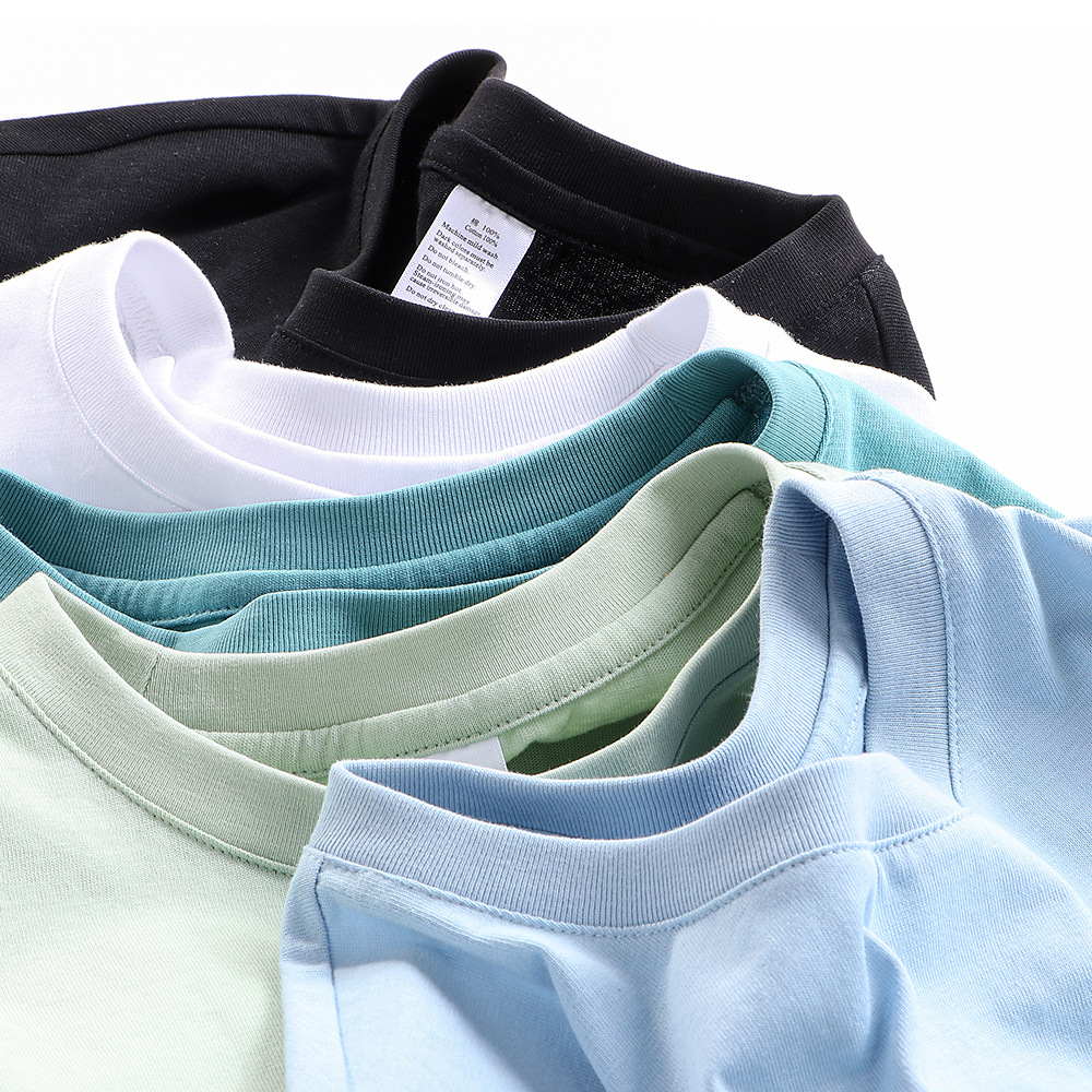 180g source factory new pattern Autumn and winter Trend Explosive money Korean Edition leisure time men's wear Solid Short sleeved fashion personality