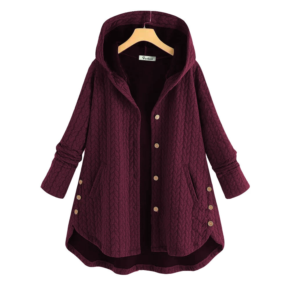 Fashionable solid jacket with hood, wish, 2023
